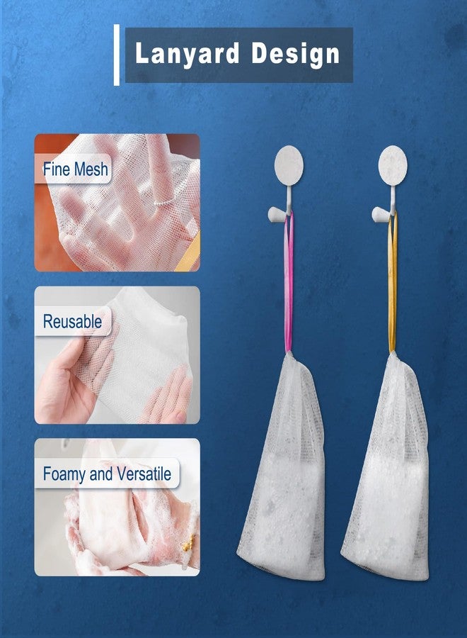 Lagincig 20PCS Soap Bag - Bar Soap Pouch Mesh Net with Drawstring Closure Foaming Body Drying Sock Holder for Shower - Image 5